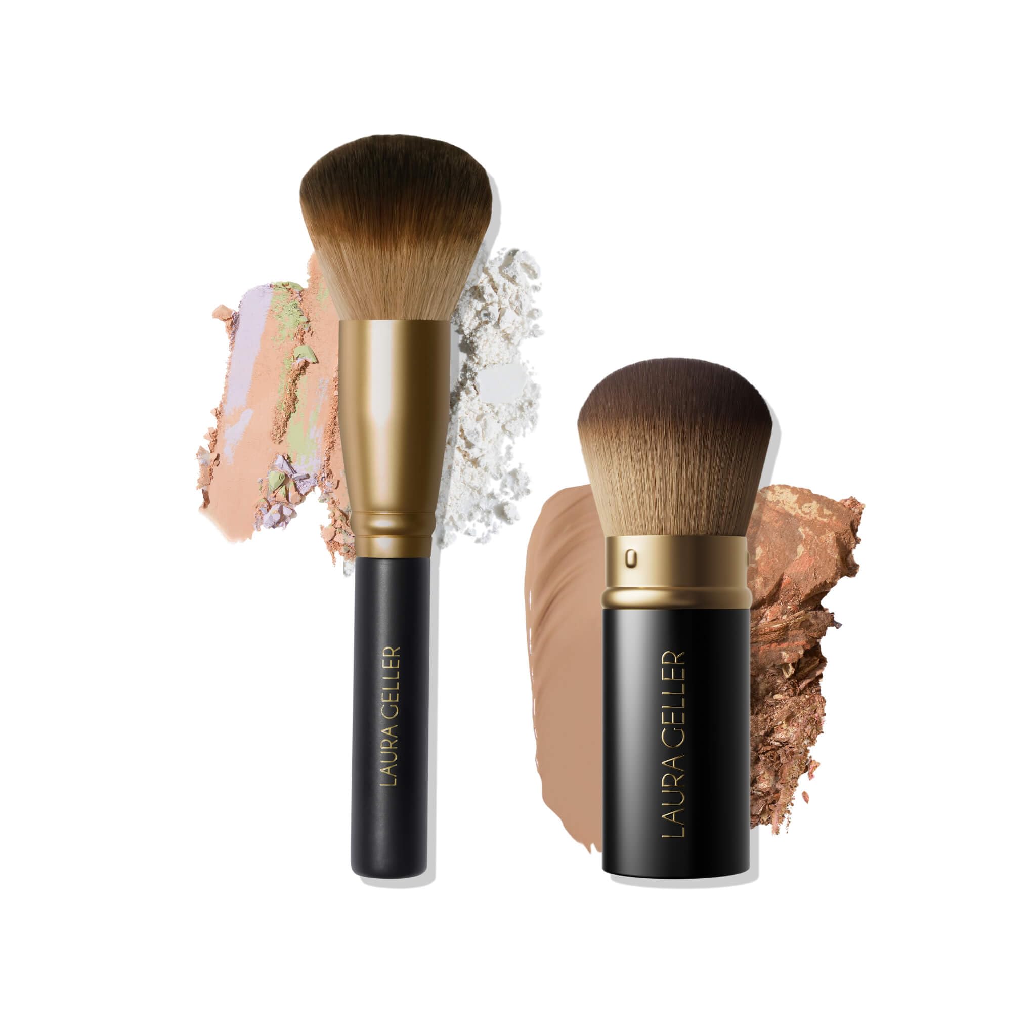 LAURA GELLER NEW YORK Cosmetic Professional Makeup Brushes - Cruelty-Free 02 Retractable Angled Kabuki Brush