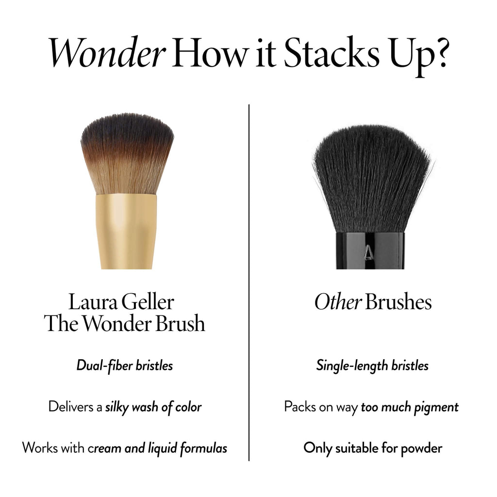 LAURA GELLER NEW YORK Cosmetic Professional Makeup Brushes - Cruelty-Free 02 Retractable Angled Kabuki Brush