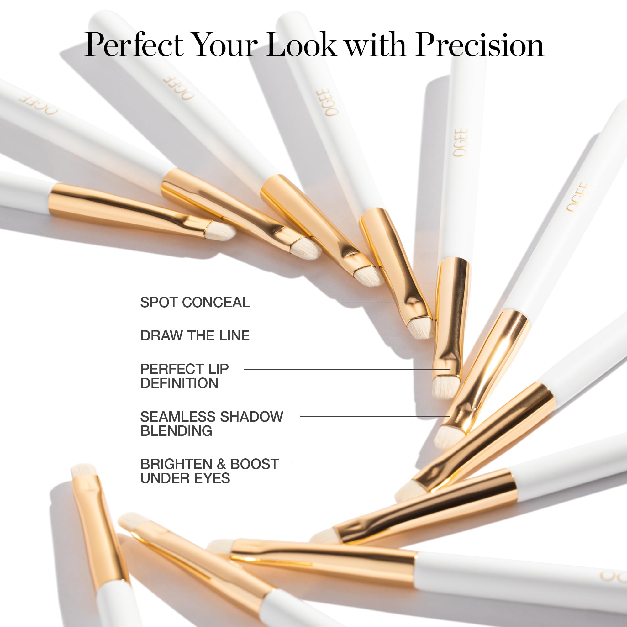 Ogee Blender Brush - Professional Quality Makeup Brush - Ultra-Soft Foundation Brush with Vegan Bristles for Flawless Makeup Application