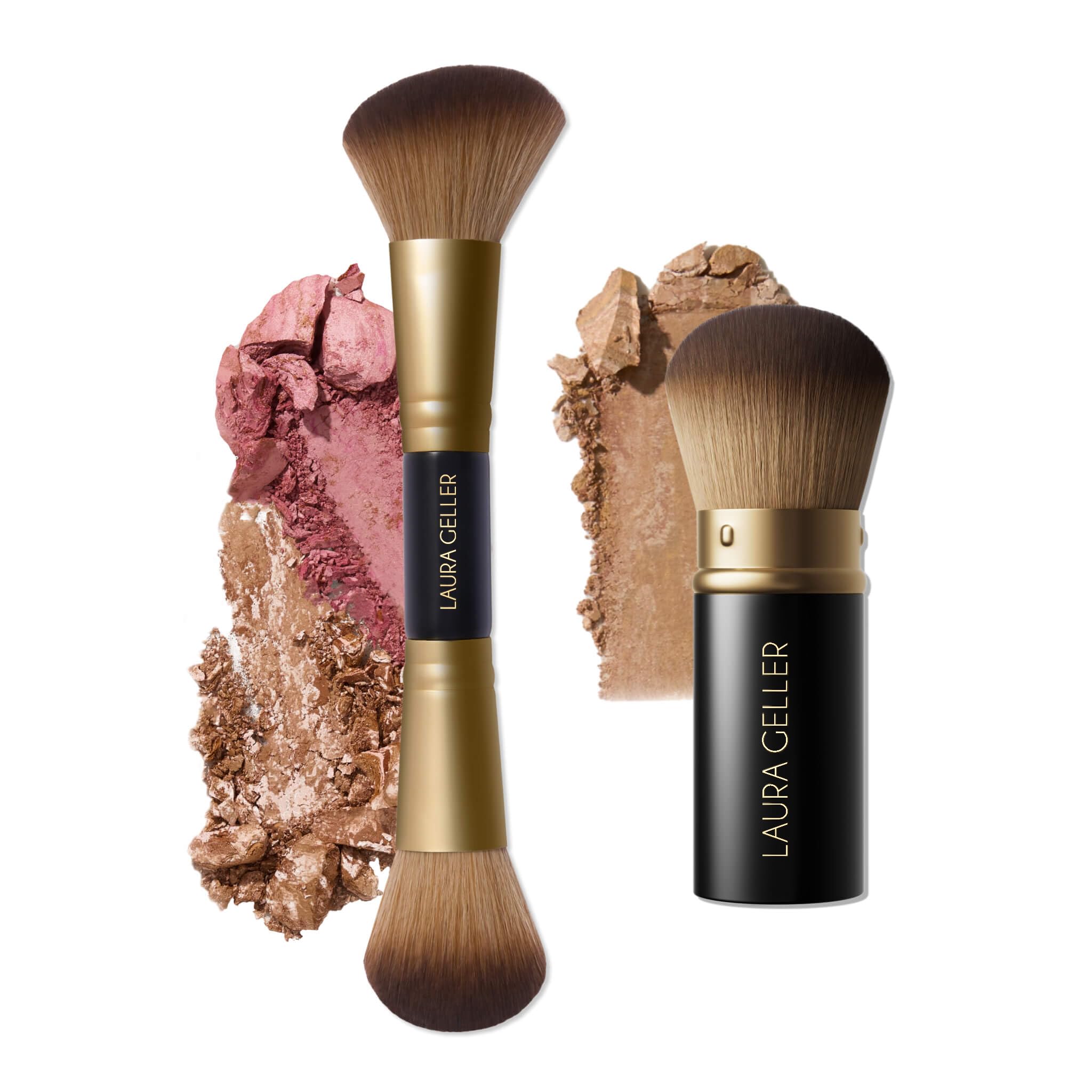 LAURA GELLER NEW YORK Cosmetic Professional Makeup Brushes - Cruelty-Free 02 Retractable Angled Kabuki Brush