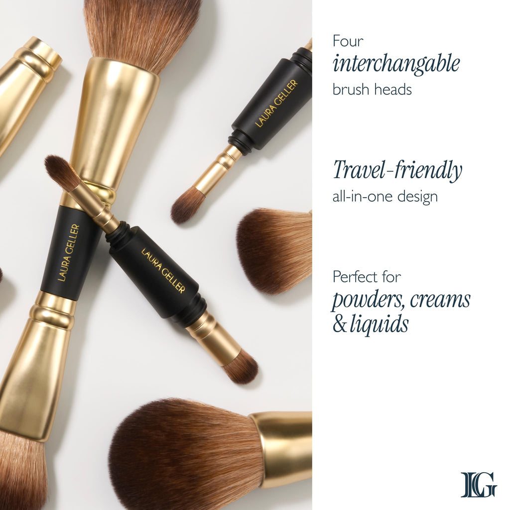 LAURA GELLER NEW YORK Cosmetic Professional Makeup Brushes - Cruelty-Free 02 Retractable Angled Kabuki Brush