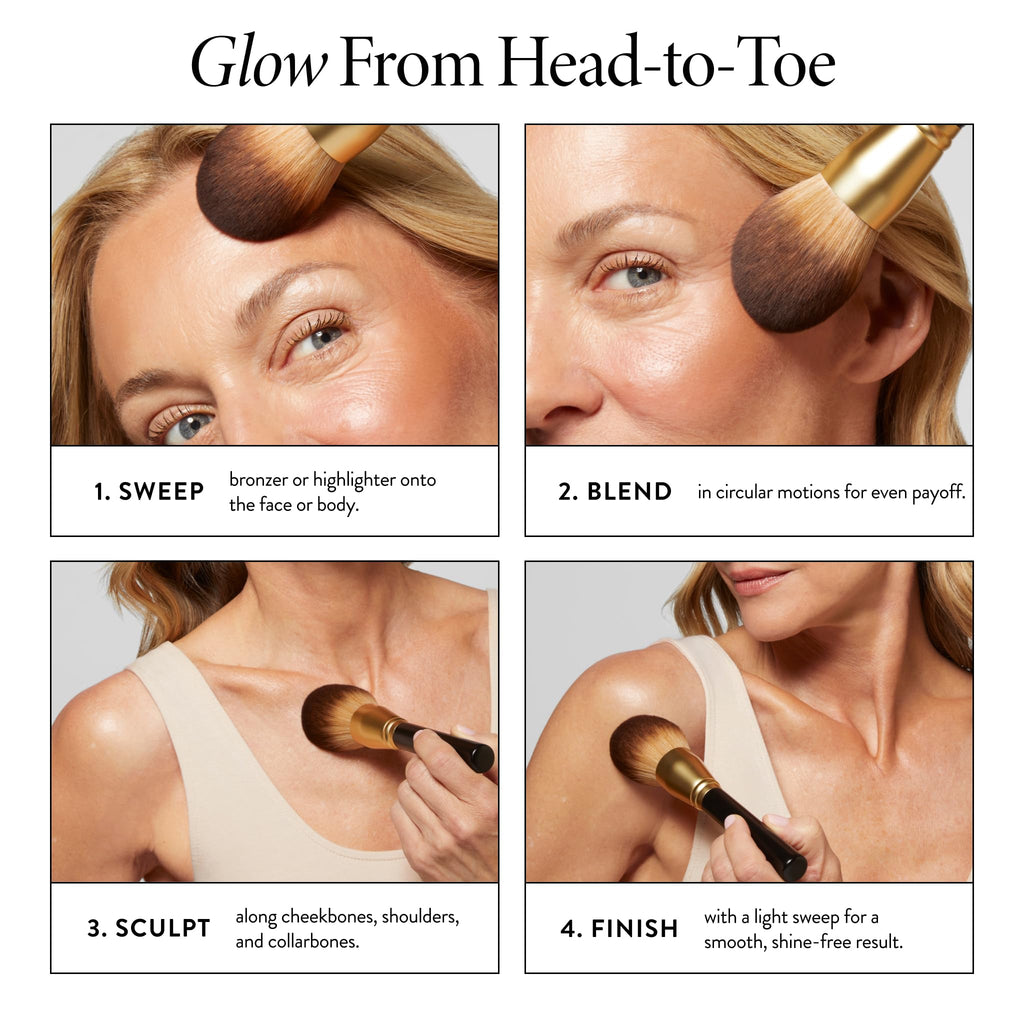 LAURA GELLER NEW YORK Cosmetic Professional Makeup Brushes - Cruelty-Free 02 Retractable Angled Kabuki Brush