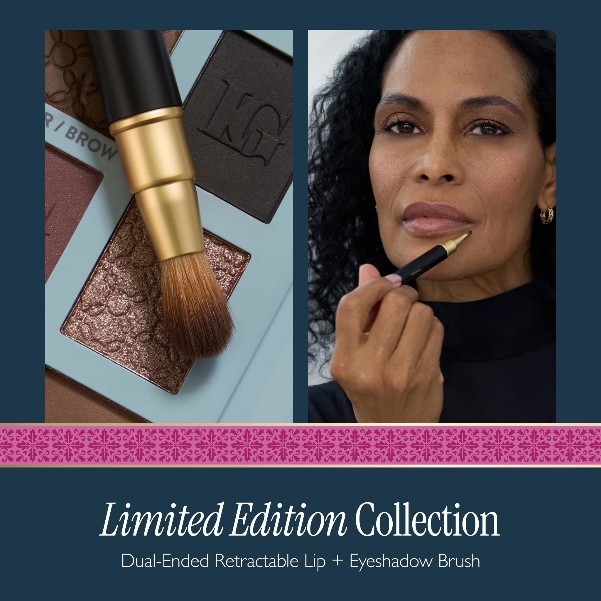 LAURA GELLER NEW YORK Cosmetic Professional Makeup Brushes - Cruelty-Free 02 Retractable Angled Kabuki Brush