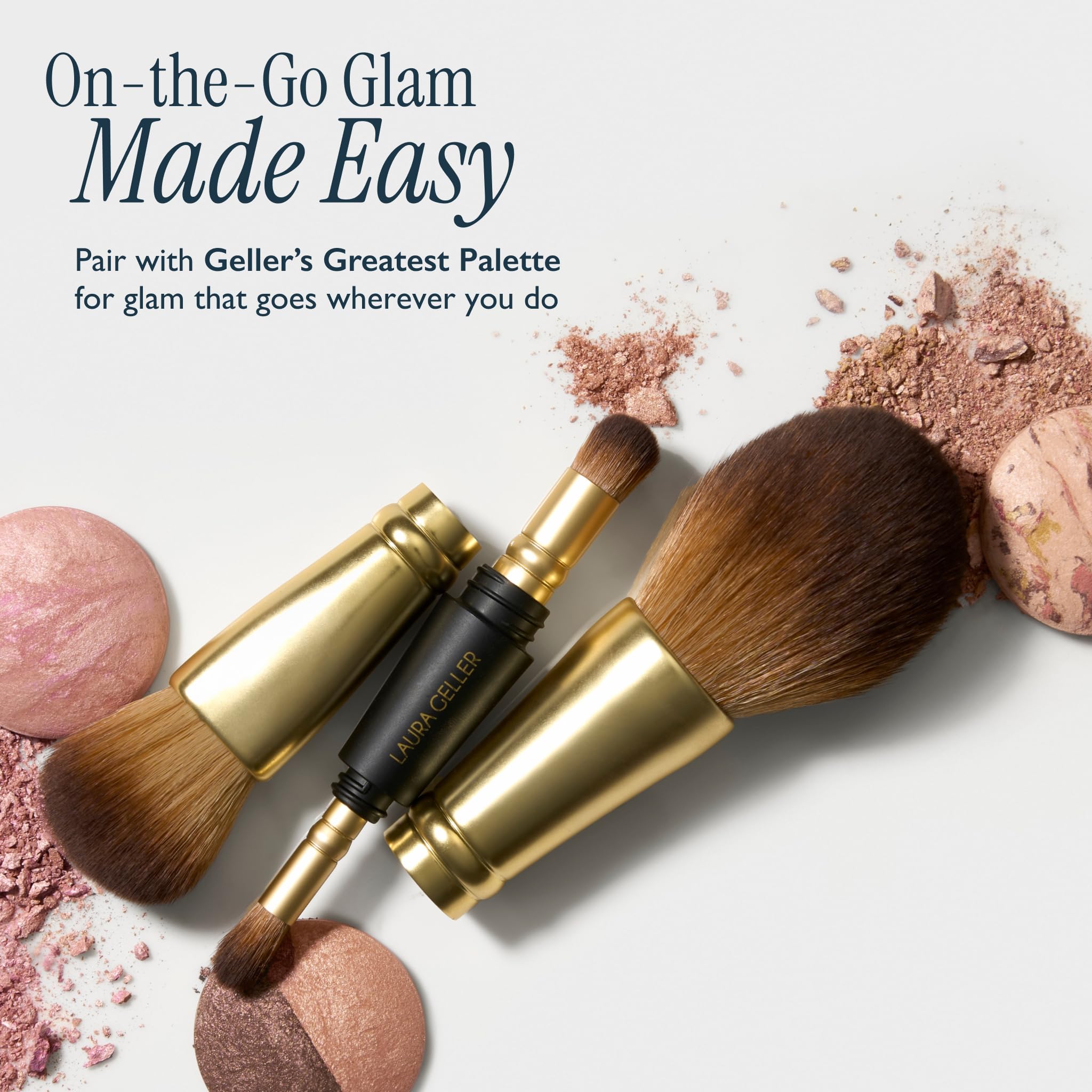 LAURA GELLER NEW YORK Cosmetic Professional Makeup Brushes - Cruelty-Free 02 Retractable Angled Kabuki Brush